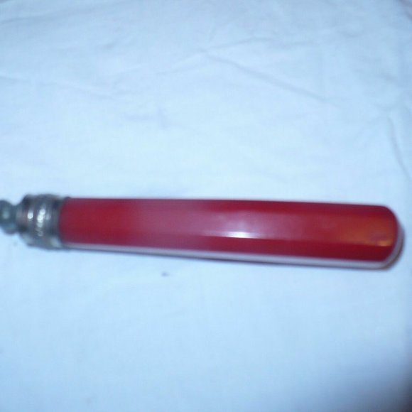 Vintage Le Mir Edge Bread & Cake Knife Red Bakelite Handle - Picture 5 of 5